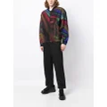 Emporio Armani perforated abstract-print bomber jacket - Multicolour