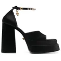 Versace Medusa charm platform sandals - Black