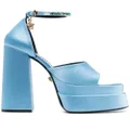Versace Medusa charm platform sandals - Blue