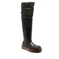 Bally Irenne thigh-high platform boots - Brown