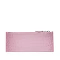Alexander McQueen croco-embossed skull wallet - Pink
