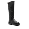 Calvin Klein logo-plaque knee-high boots - Black