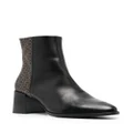 Calvin Klein monogram-print ankle boots - Black