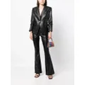 Veronica Beard Beverly faux-leather flared trousers - Black