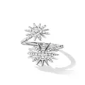 David Yurman sterling silver Starburst Bypass diamond ring