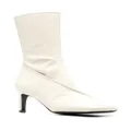 Jil Sander pointed leather ankle boots - Neutrals