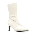 Jil Sander pointed leather ankle boots - Neutrals