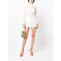 ZIMMERMANN floral-lace high-waisted shorts - White