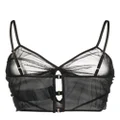 TOM FORD ruched cropped top - Black