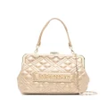 Love Moschino logo-plaque quilted tote bag - Gold