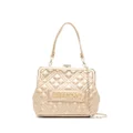 Love Moschino logo-plaque quilted tote bag - Gold