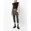 Rick Owens drawstring-waist cropped trousers - Green