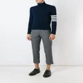 Thom Browne contrast stripe roll neck jumper - Blue