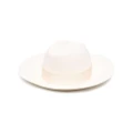 Borsalino straw ribbon hat - White