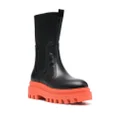Calvin Klein flatform leather Chelsea boots - Black