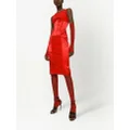 Dolce & Gabbana corset-detail satin midi dress - Red