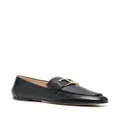 Tod's T-logo leather loafers - Black
