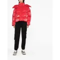 Calvin Klein Jeans hooded puffer coat - Red