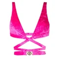 Versace Medusa plaque triangle bikini top - Pink