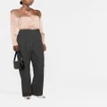 Vince pointed-collar button-front silk shirt - Pink