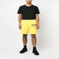 Moschino logo-print track shorts - Yellow
