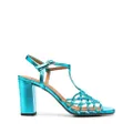 Chie Mihara Bassi 90mm metallic leather sandals - Blue