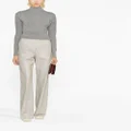 Victoria Beckham logo-embroidery cashmere jumper - Grey