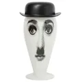 Fornasetti bowler hat lidded vase - White