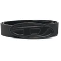 Diesel 1DR logo-buckle leather belt - Black