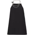 Prada beaded halterneck minidress - Black