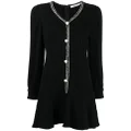 b+ab cable-knit flared mini dress - Black