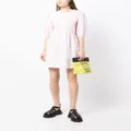 GANNI smocked organic cotton mini dress - Pink