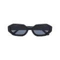 Linda Farrow x The Attico Irene logo-print sunglasses - Black