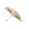 Moschino Supermind logo-print umbrella - Neutrals
