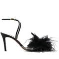 Gianvito Rossi Ynez 105mm floral-appliqué sandals - Black