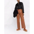 rag & bone Leslie leather trousers - Brown