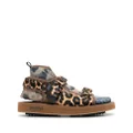 Doublet animal-foot layered sandals - Brown