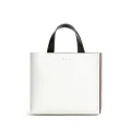 Marni two-tone leather tote bag - White