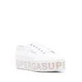 Superga logo-print flatform sneakers - White