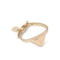 Prada triangle-logo leather bracelet - Neutrals