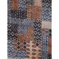 Dell'oglio patchwork-patterned scarf - Blue
