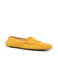 Tod's penny-slot suede loafers - Yellow