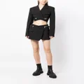 Dion Lee interlock A-line mini skirt - Black