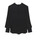 Proenza Schouler pleated long-sleeved blouse - Black