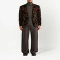 ETRO sequinned floral single-breasted blazer - Black