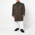 Theory wool-blend single-breasted coat - Green