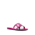 Versace Greca Maze crystal flat sandals - Pink