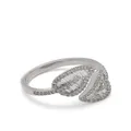 Anita Ko 18kt white gold medium diamond leaf ring - Silver