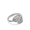 Anita Ko 18kt white gold medium diamond leaf ring - Silver
