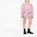 GANNI floral-pattern A-line skirt - Pink